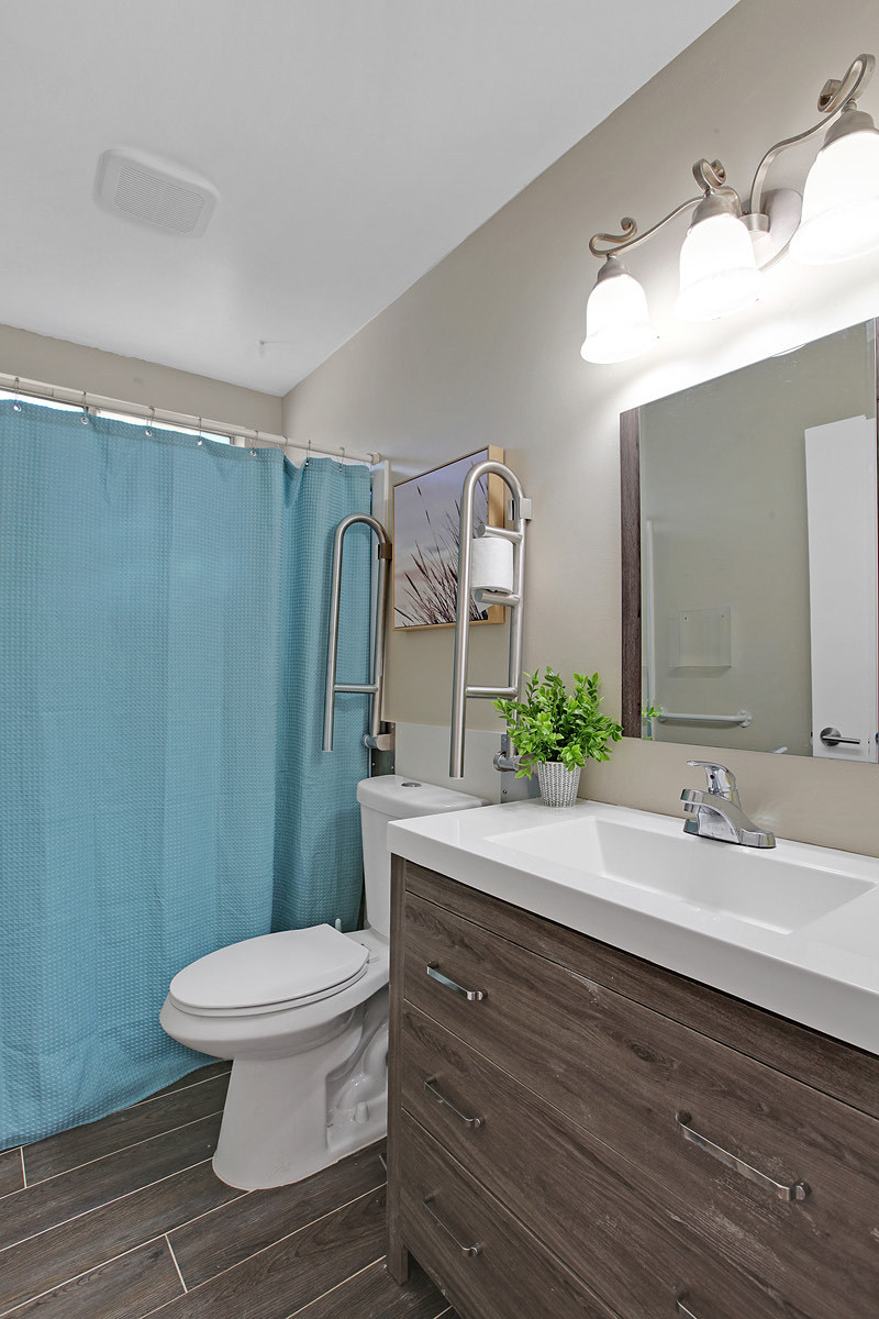 A resident bathroom